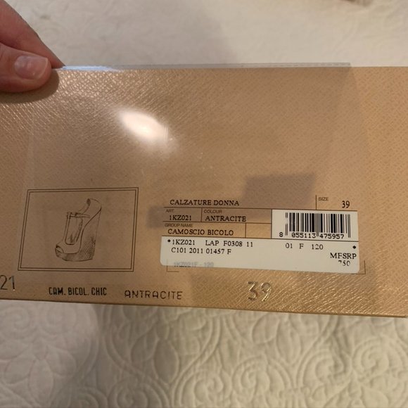 Prada Camoscio Bicolo Wedge - Picture 10 of 13